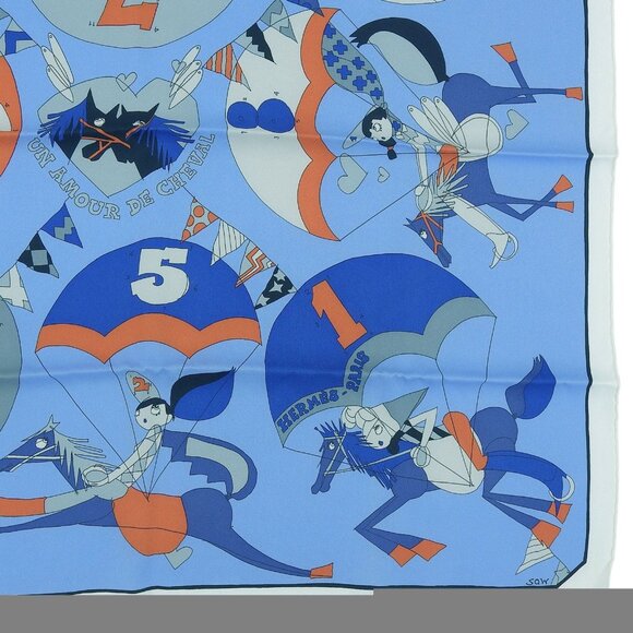 Hermes Carre 70 un Amour De Cheval Love for Horses 100% Silk Scarf - Picture 6 of 10